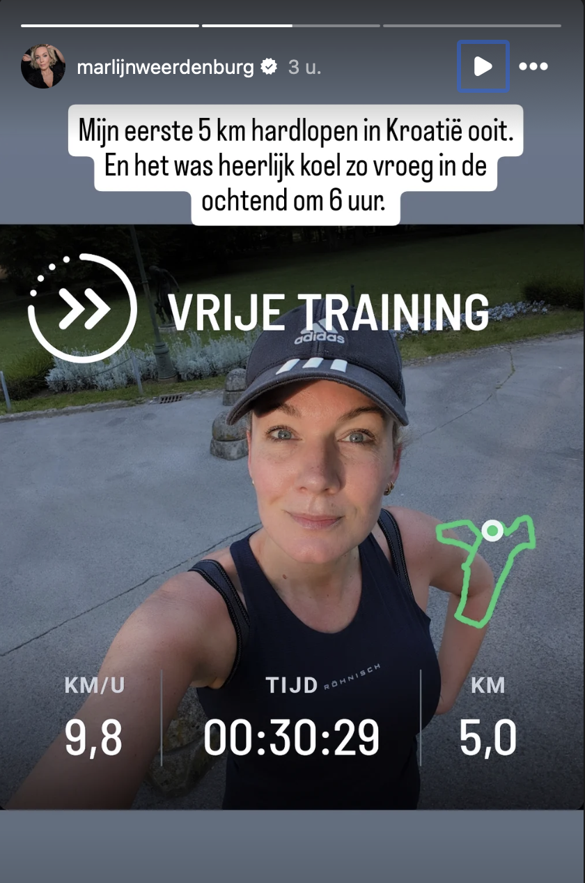 Marlijn Weerdenburg in Kroatie